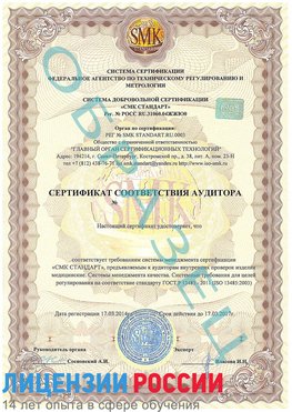 Образец сертификата соответствия аудитора Алдан Сертификат ISO 13485
